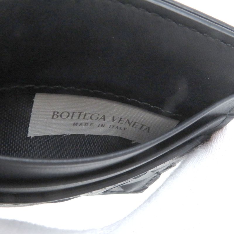 Bottega Veneta 743209 Leather Intrecciato Business Card Holder