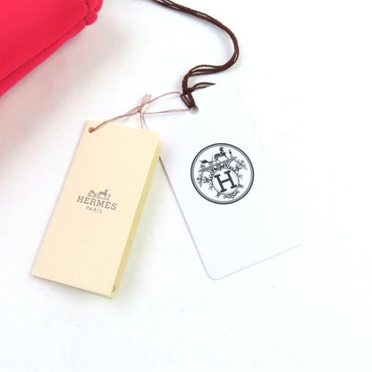 Hermes Neobain Zen Au Soleil PM Rose Anglia Logo Perforated Design Pouch With