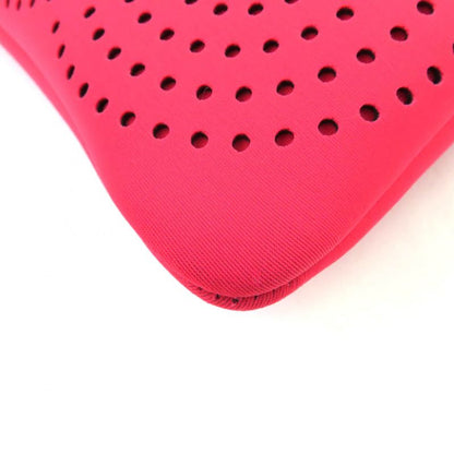 Hermes Neobain Zen Au Soleil PM Rose Anglia Logo Perforated Design Pouch With