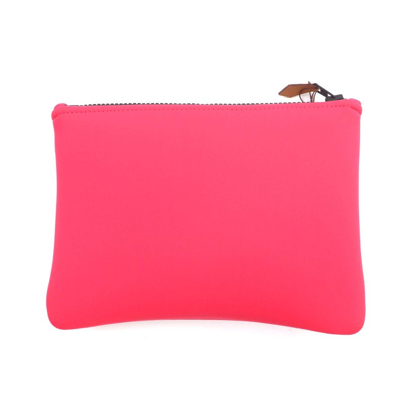 Hermes Neobain Zen Au Soleil PM Rose Anglia Logo Perforated Design Pouch With