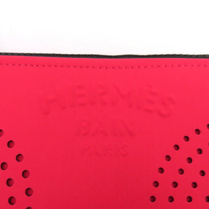 Hermes Neobain Zen Au Soleil PM Rose Anglia Logo Perforated Design Pouch With
