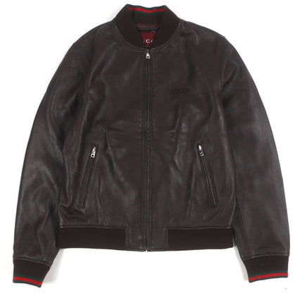 Gucci 793726 Sherry Line Webline Embroidery Sheepskin Lambleather Official