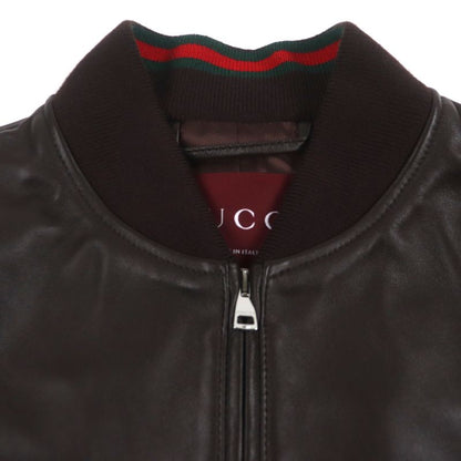 Gucci 793726 Sherry Line Webline Embroidery Sheepskin Lambleather Official