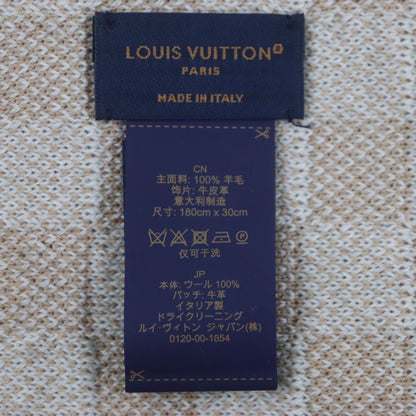  Louis Vuitton 2024 M77986 Scarf Neo Petit Damier 100% Wool Leather Knitted