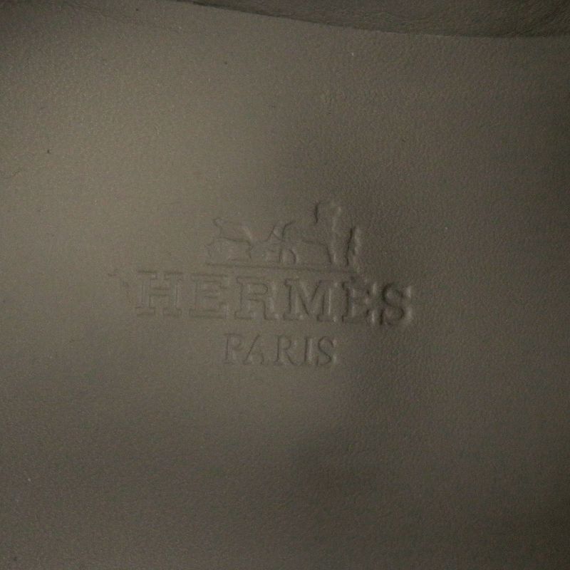 Hermes Leather Paris Constance H Logo Silver Hardware U-tip Loafers Moccasins