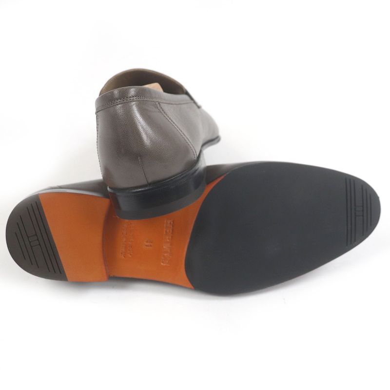 Hermes Leather Paris Constance H Logo Silver Hardware U-tip Loafers Moccasins