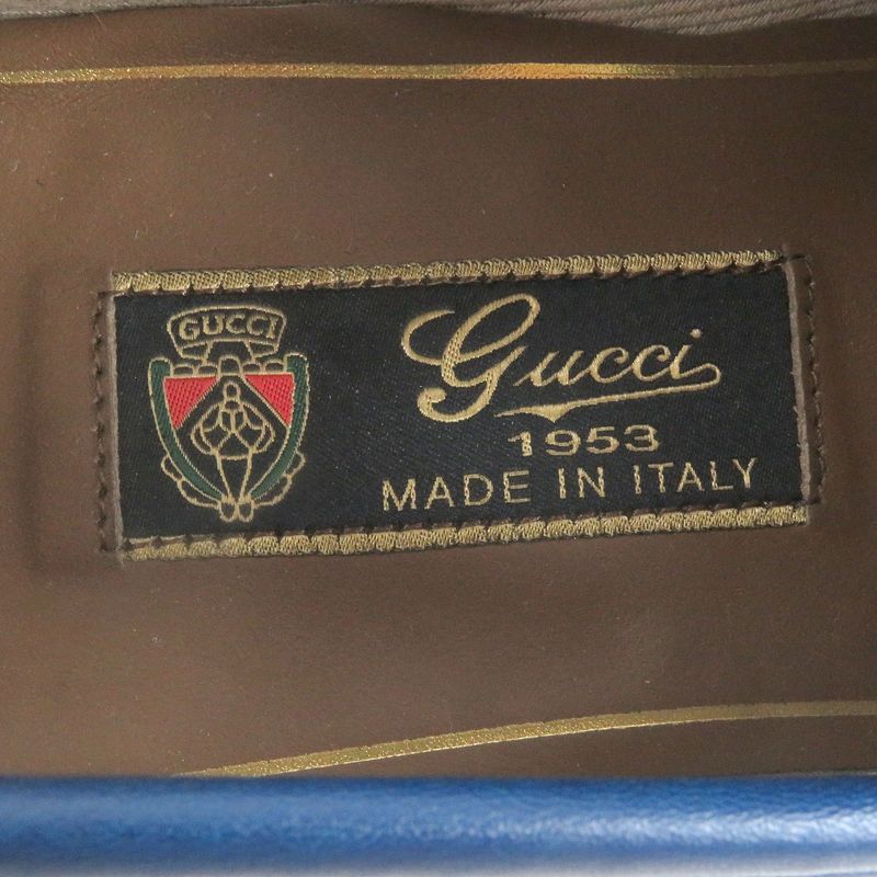 Gucci 1953 Leather Webline Horsebit Gold Hardware Loafers Flat Shoes Moccasins