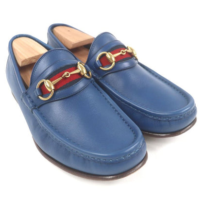 Gucci 1953 Leather Webline Horsebit Gold Hardware Loafers Flat Shoes Moccasins