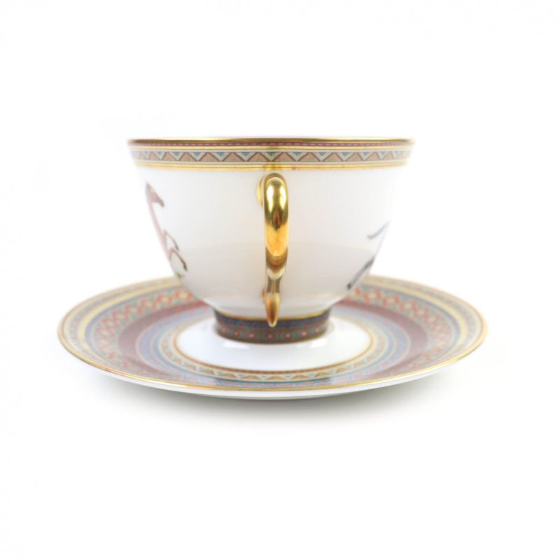 Hermes Chevaldrian Ceramic Horse Motif Teacup And Saucer 1 Set Tableware Multi