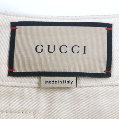 Gucci 771458 100% Cotton Embossed GG Logo Organic Denim Pants With Logo Patch