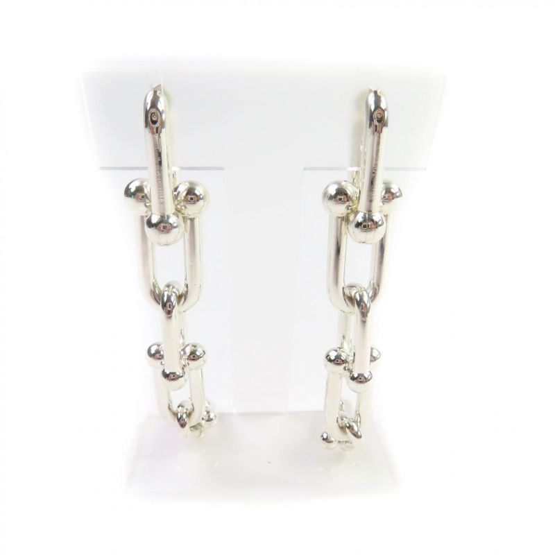 Tiffany & Co Hardware Graduated Link Earrings 925 Silver Made In