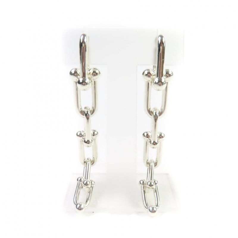 Tiffany & Co Hardware Graduated Link Earrings 925 Silver Made In