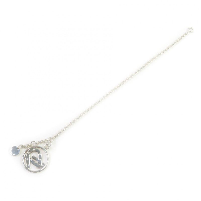 Hermes 925 Horseshoe Bracelet Rolo Chain Bracelet Accessory Silver Weight 6.8g