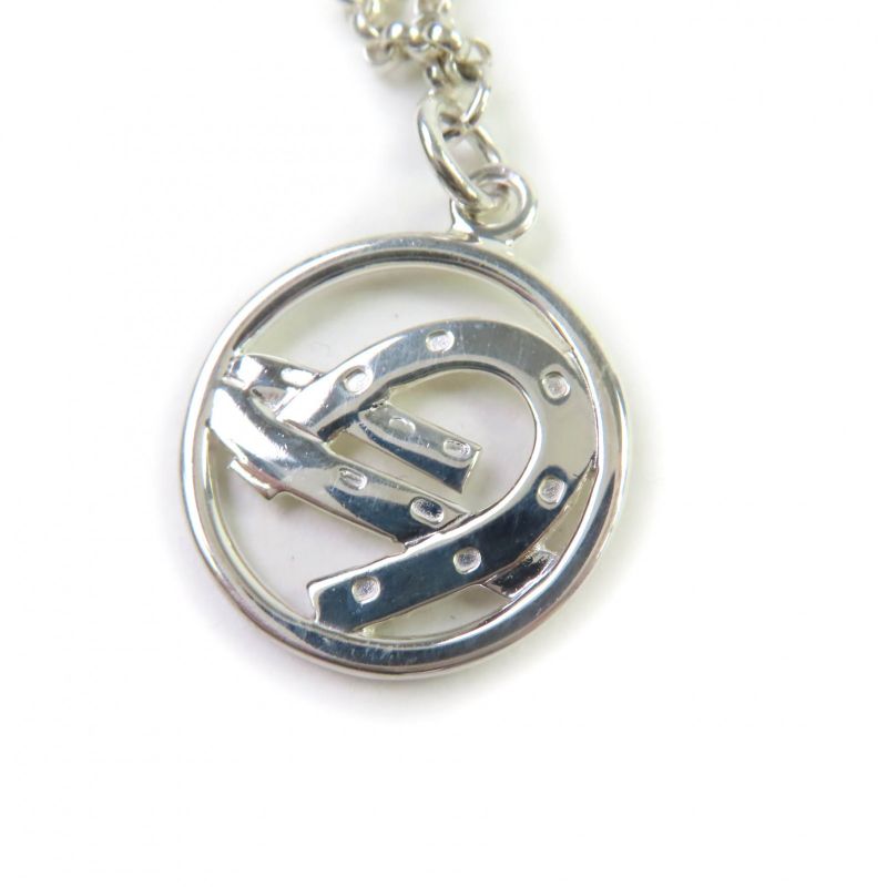 Hermes 925 Horseshoe Bracelet Rolo Chain Bracelet Accessory Silver Weight 6.8g