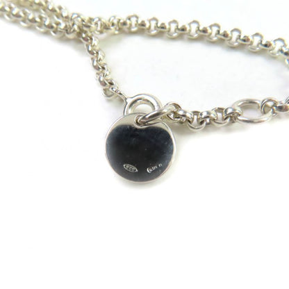 Hermes 925 Horseshoe Bracelet Rolo Chain Bracelet Accessory Silver Weight 6.8g