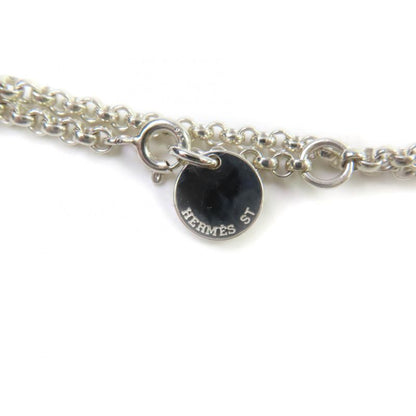 Hermes 925 Horseshoe Bracelet Rolo Chain Bracelet Accessory Silver Weight 6.8g