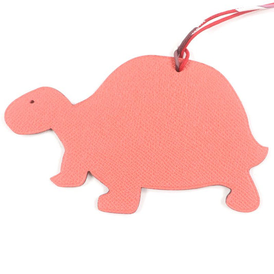 Hermes 1070048 Petit Ashe GM Turtle ROSE Rouge Fuchsi Bag With Charm Box Men