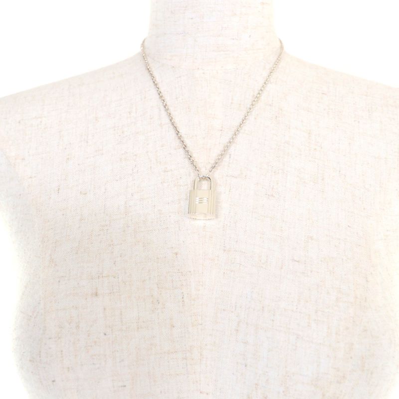 Hermes Cadenas Necklace Ag925 Pendant Accessory Silver Weight 23.2g Ladies