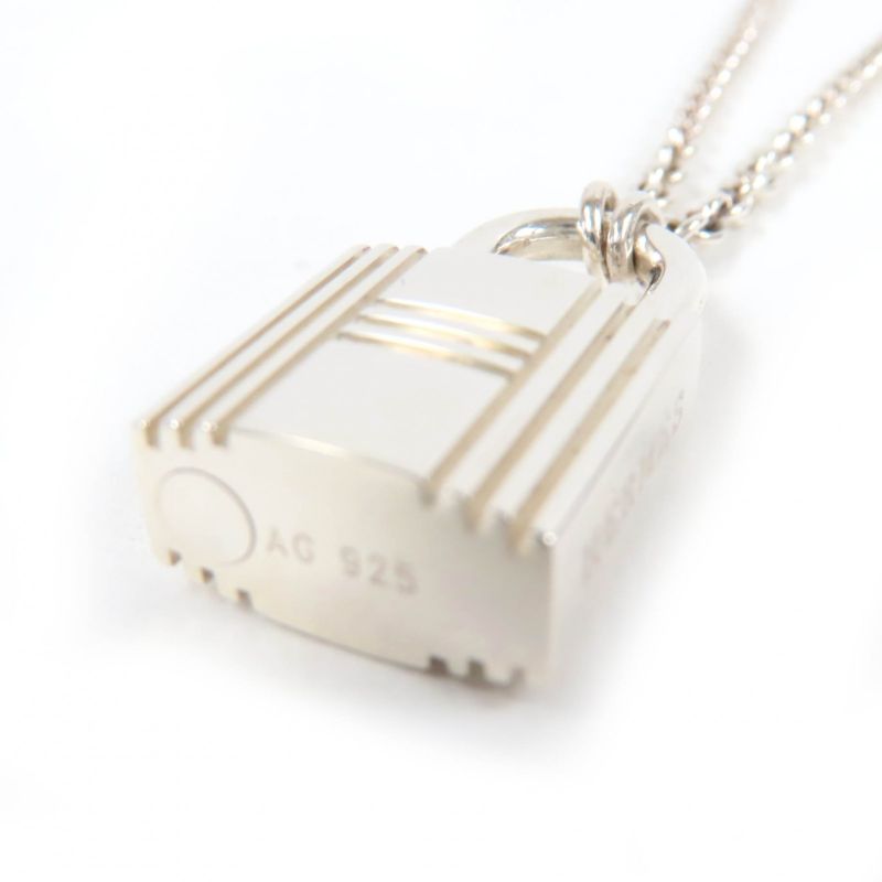 Hermes Cadenas Necklace Ag925 Pendant Accessory Silver Weight 23.2g Ladies
