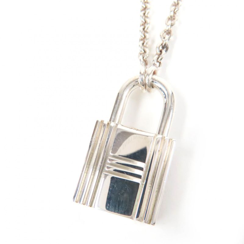 Hermes Cadenas Necklace Ag925 Pendant Accessory Silver Weight 23.2g Ladies