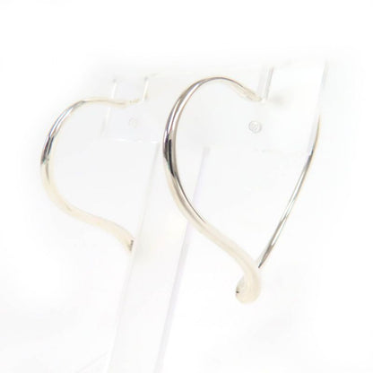 Tiffany & Co Open Heart Hoop Earrings Medium Ag925 Earrings Silver