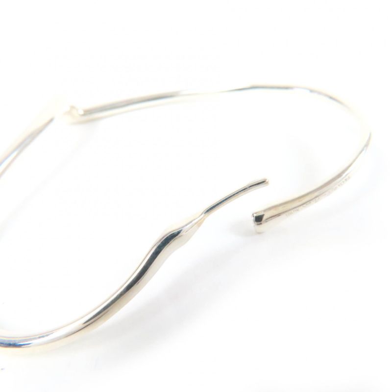 Tiffany & Co Open Heart Hoop Earrings Medium Ag925 Earrings Silver