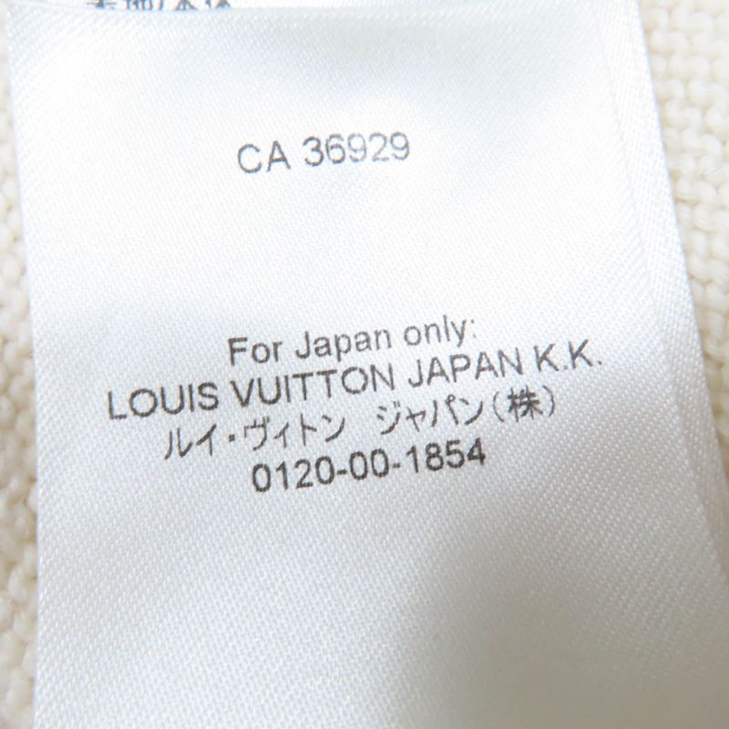 Louis Vuitton 23AW Cotton Cashmere Louis 4 Vuitton Long Sleeve Knit Ivory L