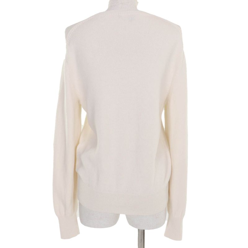 Louis Vuitton 23AW Cotton Cashmere Louis 4 Vuitton Long Sleeve Knit Ivory L