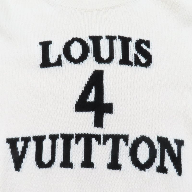 Louis Vuitton 23AW Cotton Cashmere Louis 4 Vuitton Long Sleeve Knit Ivory L