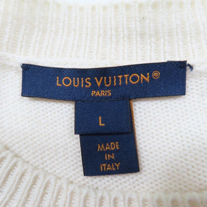 Louis Vuitton 23AW Cotton Cashmere Louis 4 Vuitton Long Sleeve Knit Ivory L