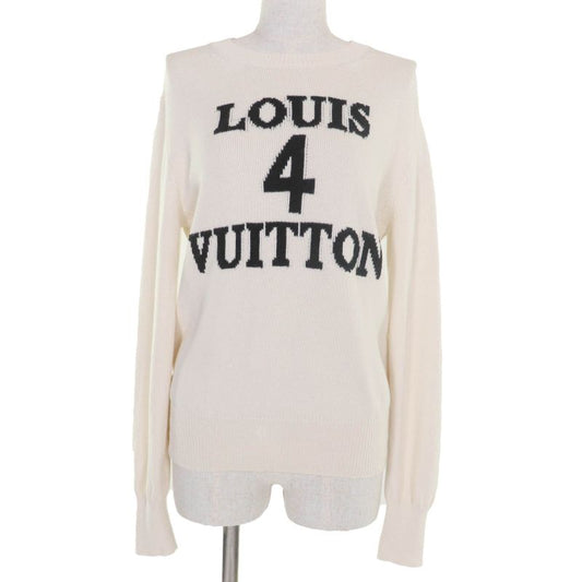 Louis Vuitton 23AW Cotton Cashmere Louis 4 Vuitton Long Sleeve Knit Ivory L
