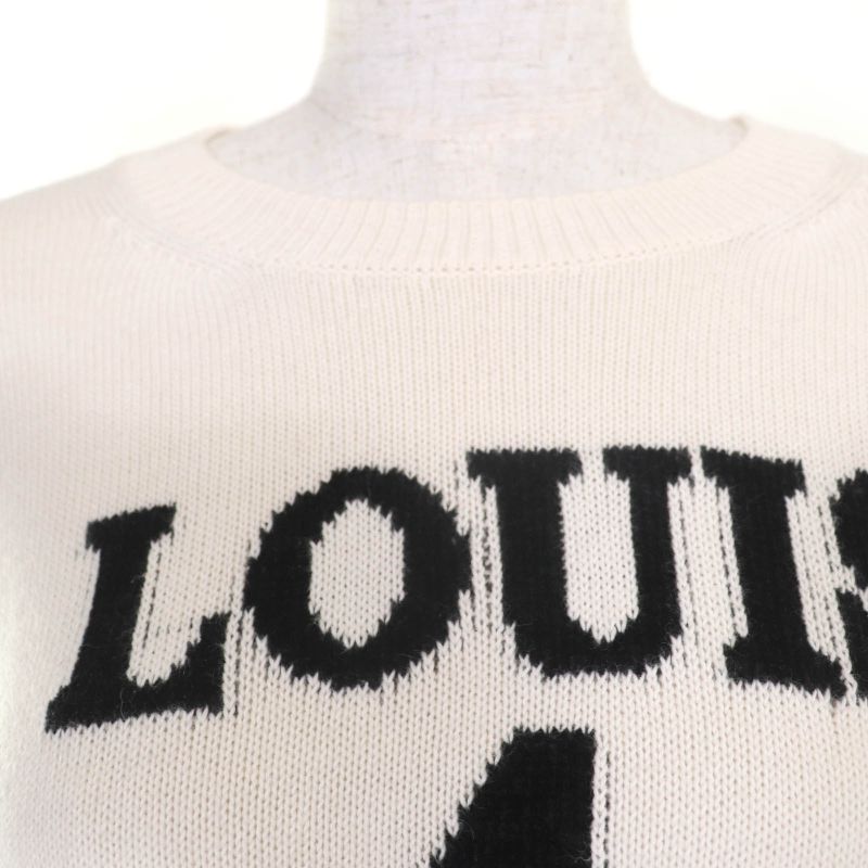 Louis Vuitton 23AW Cotton Cashmere Louis 4 Vuitton Long Sleeve Knit Ivory L