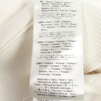 Fendi Fy1203 Logo Patch Embroidery Pullover Hoodie Ivory S Storage With Bag