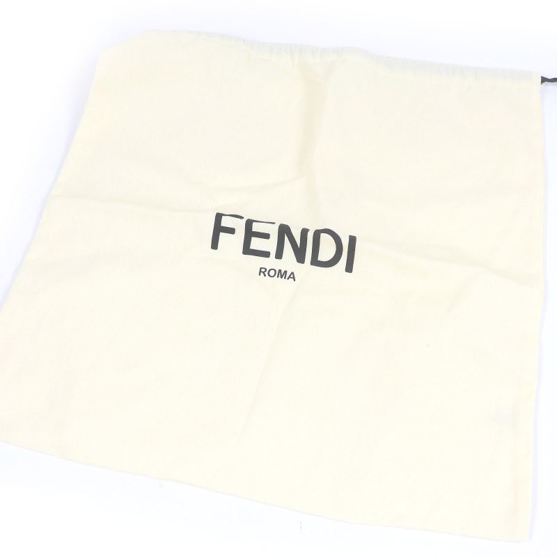 Fendi Fy1203 Logo Patch Embroidery Pullover Hoodie Ivory S Storage With Bag