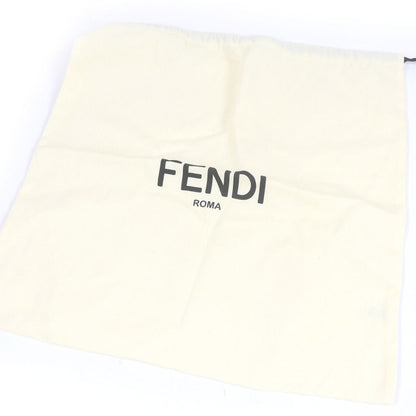 Fendi Fy1203 Logo Patch Embroidery Pullover Hoodie Ivory S Storage With Bag