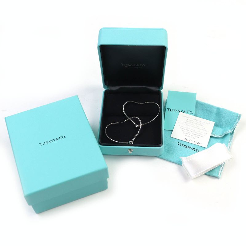 Tiffany & Co Elsa Peretti Open Heart Hoop Earrings Medium Sv925