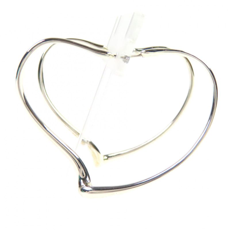 Tiffany & Co Elsa Peretti Open Heart Hoop Earrings Medium Sv925