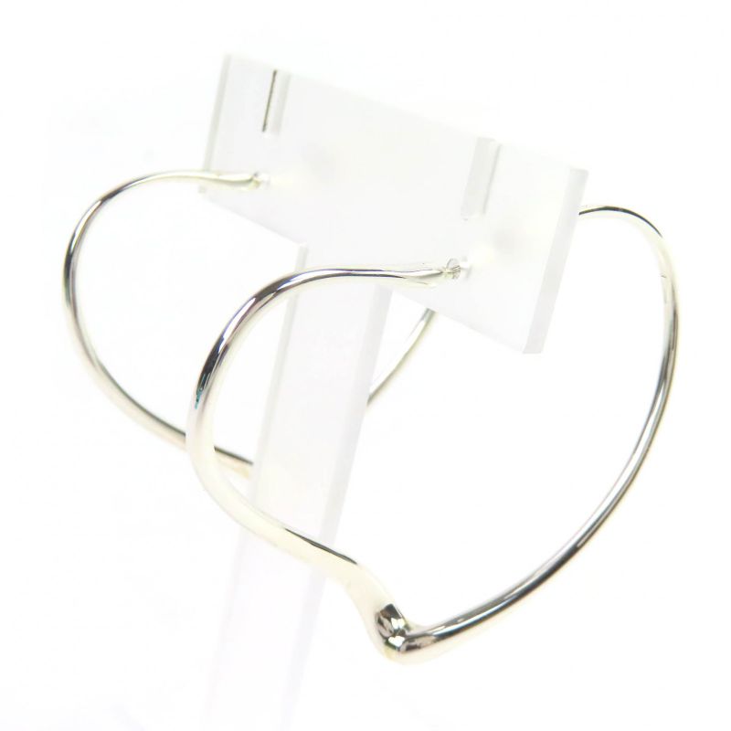 Tiffany & Co Elsa Peretti Open Heart Hoop Earrings Medium Sv925