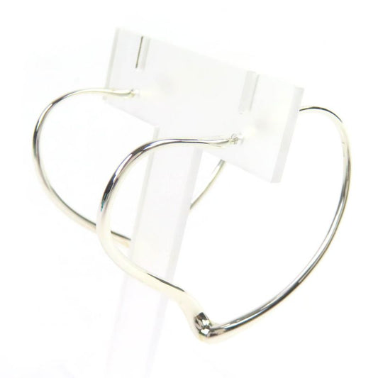 Tiffany & Co Elsa Peretti Open Heart Hoop Earrings Medium Sv925