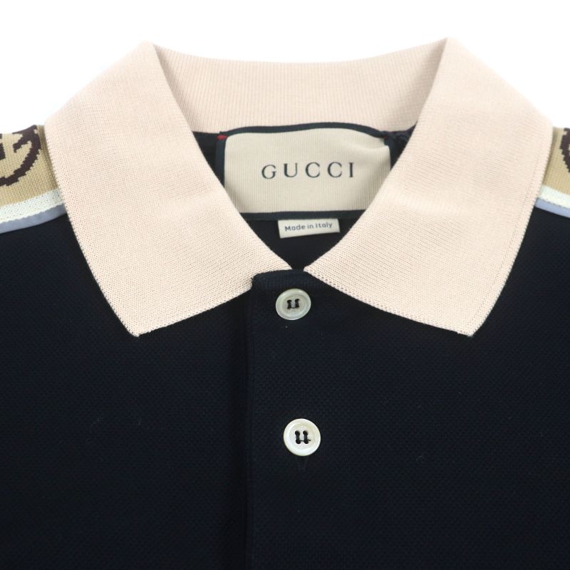  Gucci 22AW 598949 Interlocking G Logo Short Sleeve Short Sleeve Polo Shirt