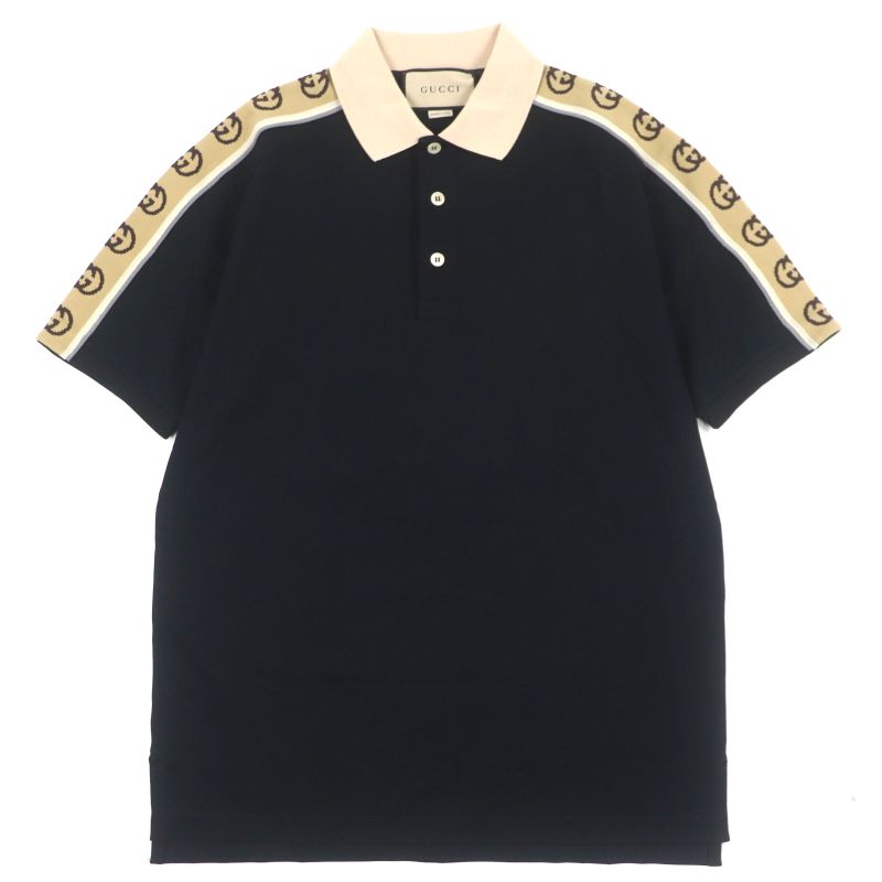  Gucci 22AW 598949 Interlocking G Logo Short Sleeve Short Sleeve Polo Shirt