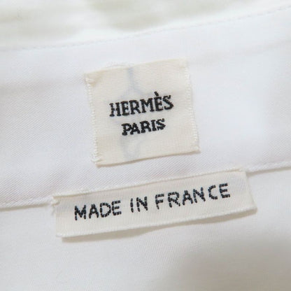 Hermes 24SS 4e0601dv 100% Cotton 100% Karesh Embroidery Logo Shell Button Long