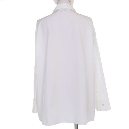 Hermes 24SS 4e0601dv 100% Cotton 100% Karesh Embroidery Logo Shell Button Long