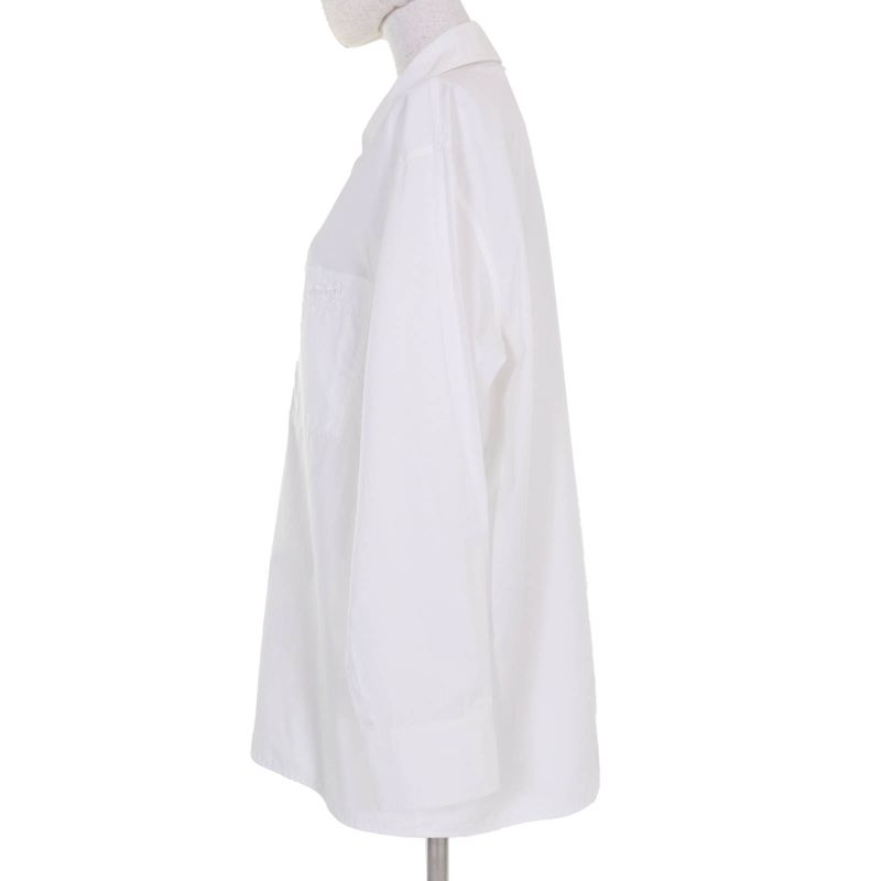 Hermes 24SS 4e0601dv 100% Cotton 100% Karesh Embroidery Logo Shell Button Long