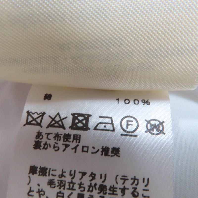 Hermes 24SS 4e0601dv 100% Cotton 100% Karesh Embroidery Logo Shell Button Long