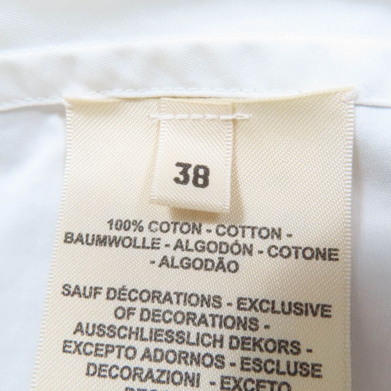 Hermes 24SS 4e0601dv 100% Cotton 100% Karesh Embroidery Logo Shell Button Long