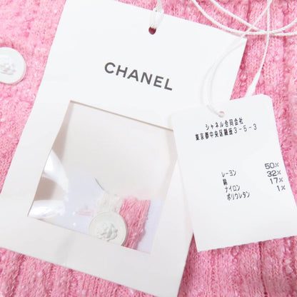 CHANEL 22P P72283k1414 Lion Button Tweed Half Pants Pink 36 Made In Italy