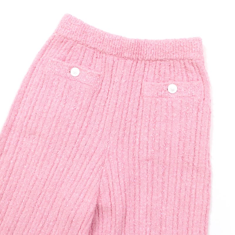 CHANEL 22P P72283k1414 Lion Button Tweed Half Pants Pink 36 Made In Italy