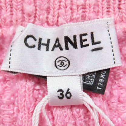 CHANEL 22P P72283k1414 Lion Button Tweed Half Pants Pink 36 Made In Italy