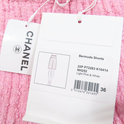 CHANEL 22P P72283k1414 Lion Button Tweed Half Pants Pink 36 Made In Italy